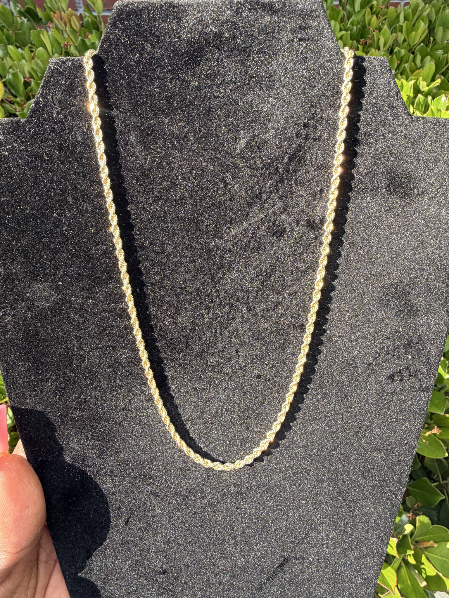 3mm Hollow Rope Chain – 10K Gold